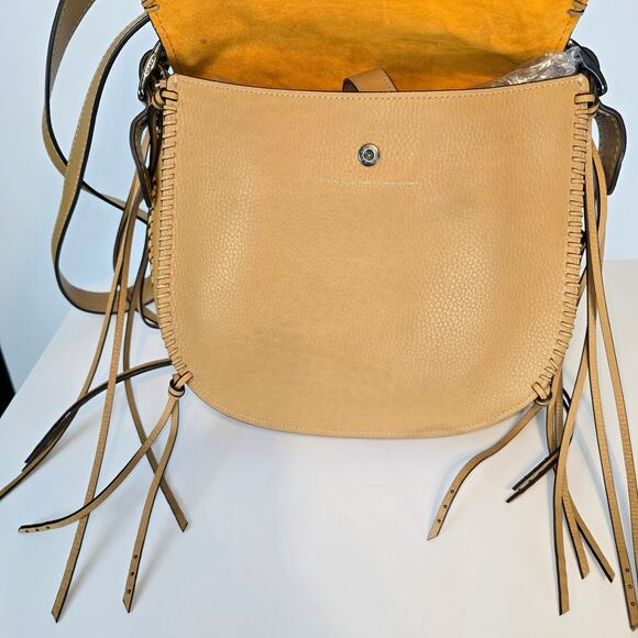 Coach Whiplash Saddle Bag Camel Brown Fringe Braided Leather Crossbody NWT SEE - Picture 11 of 14